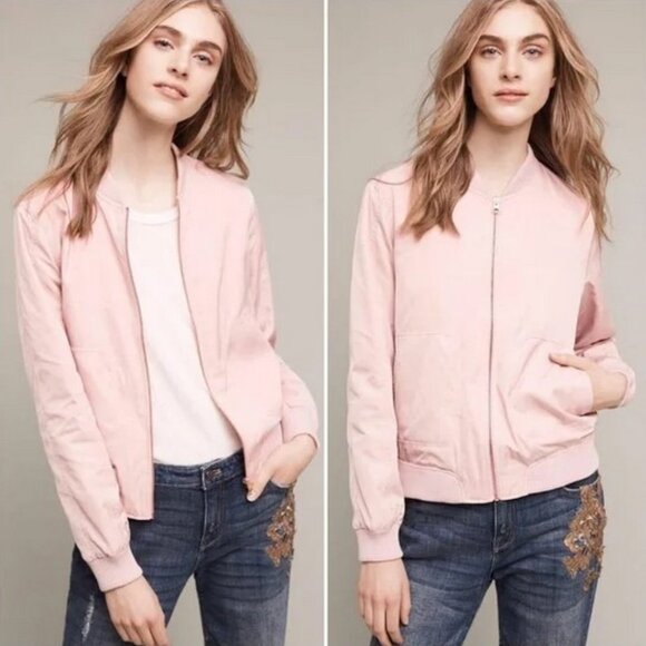 Hei Hei Jackets & Blazers - Hei Hei Anthropologie Hilltop Bomber Jacket Pink, size XS